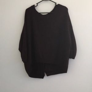 Maroon open back sweater